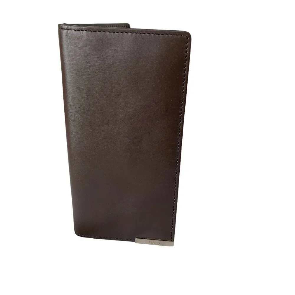 Tod's Italy Brown Barretta MET Leather Vertical Wallet, XAMBRRB7449PULS81